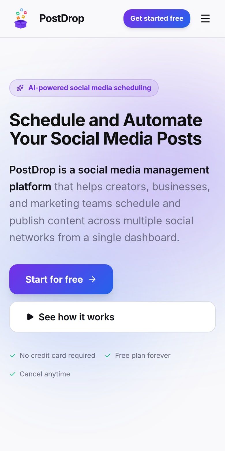 A website we built, shown on a phone