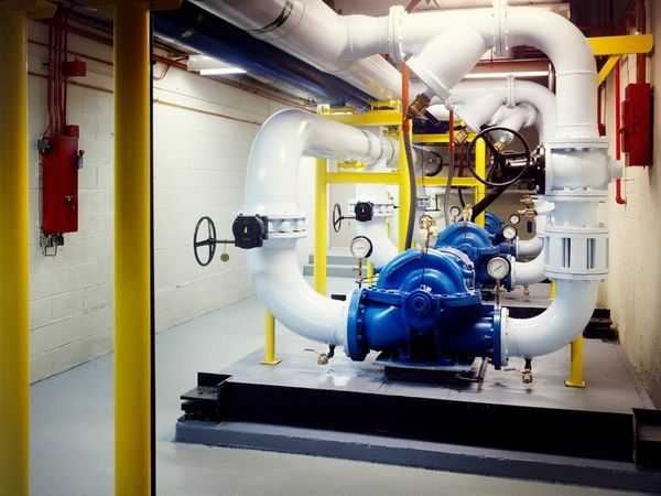 Finished mechanical room